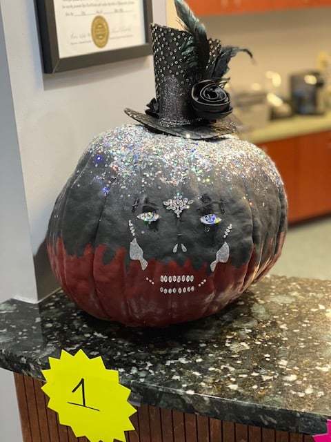 sparkly ghoul pumpkin