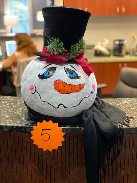 snowman pumpkin